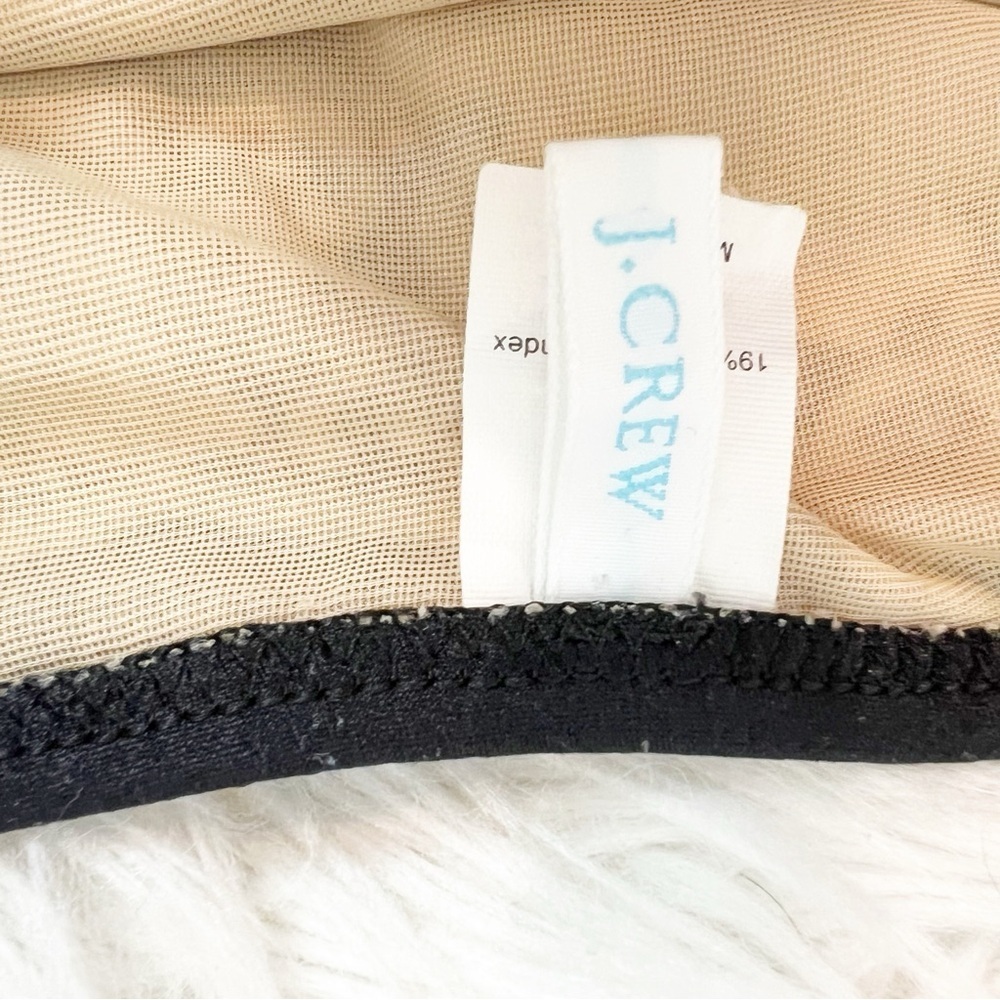 J.CREW BLACK AND WHITE TRIANGLE TOP BIKINI 2 PIECE WOMENS SZ LARGE - Picture 3 of 7